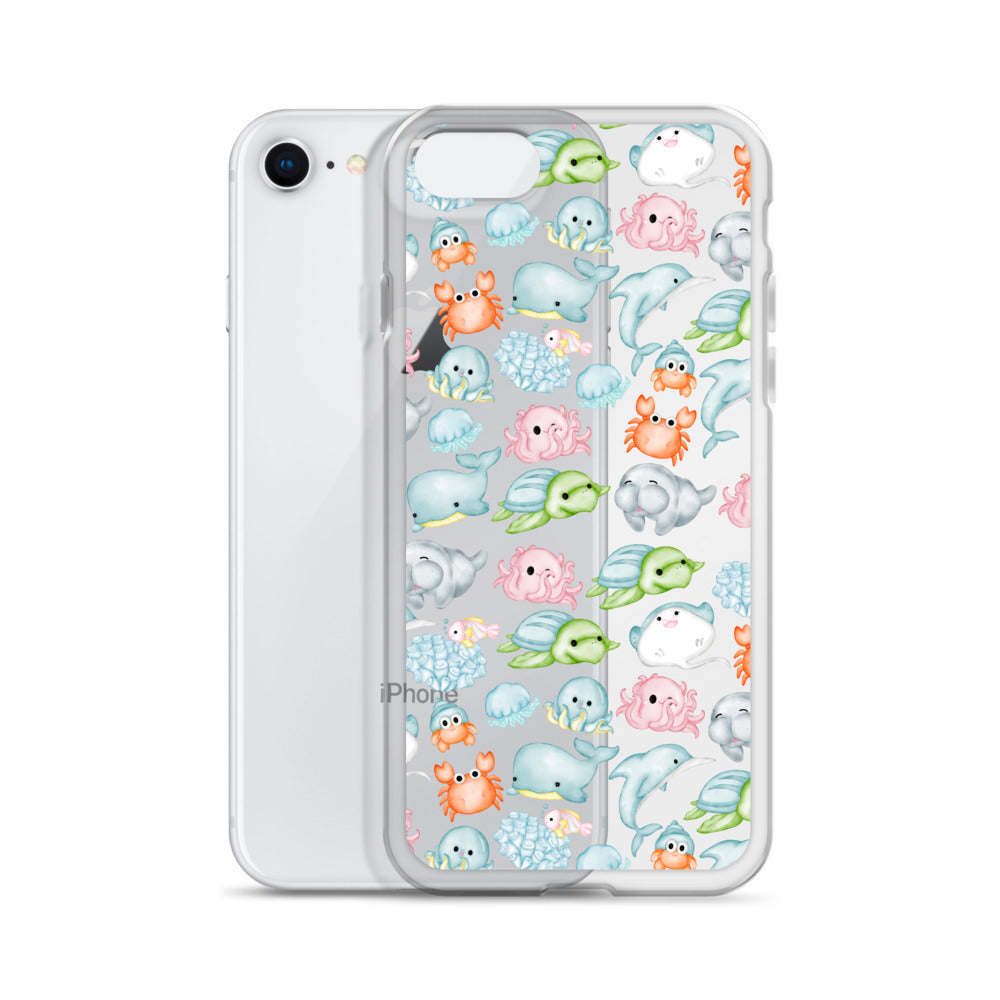 Under The Sea Animal Party Clear Case for iPhone®