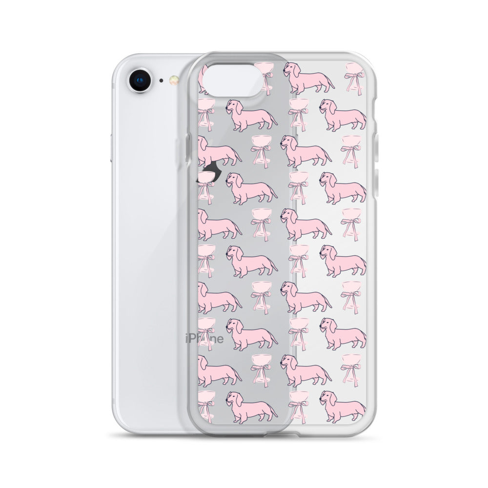 Puppies & Prosecco Pink Clear Case for iPhone®