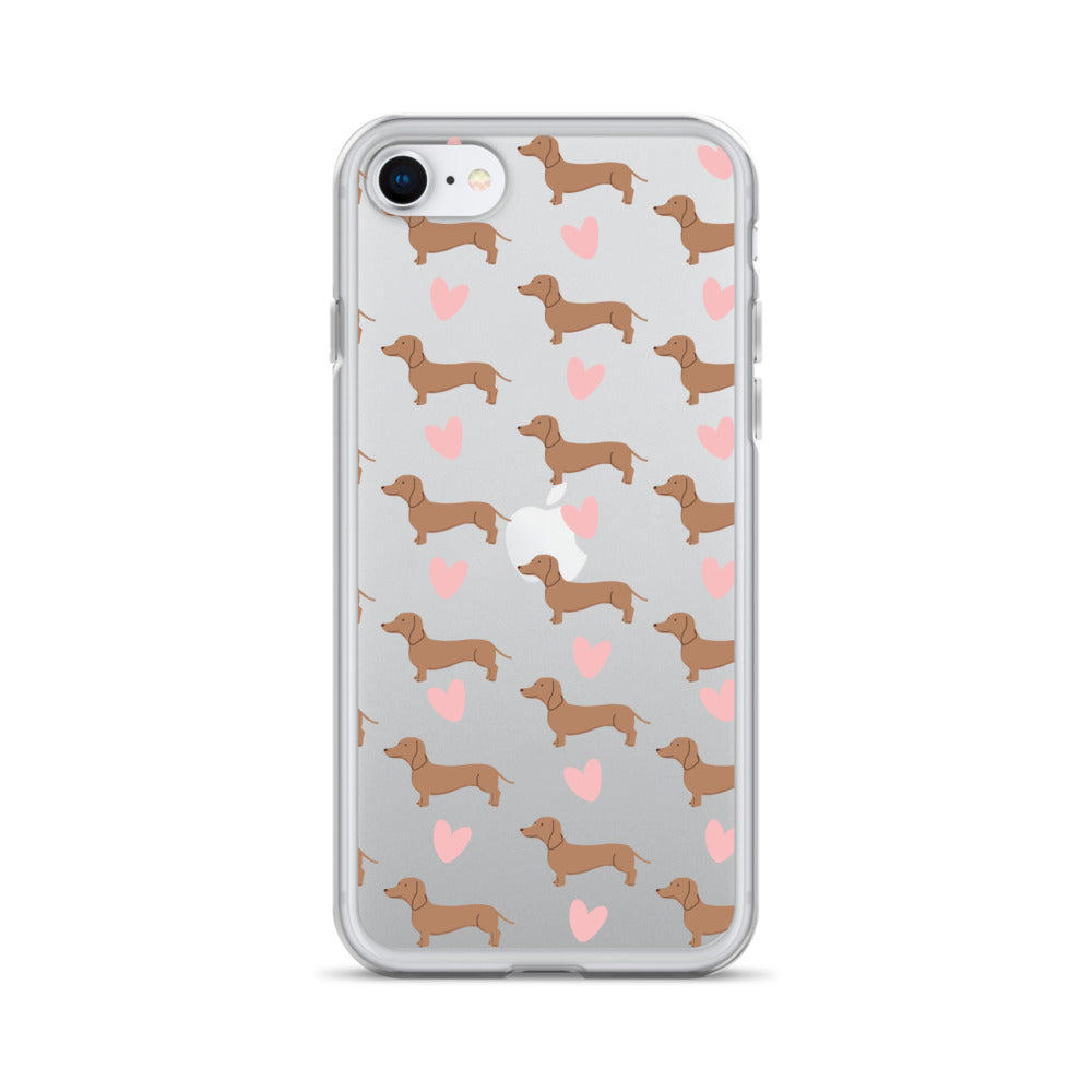 Dachshund Hearts Clear Case for iPhone®