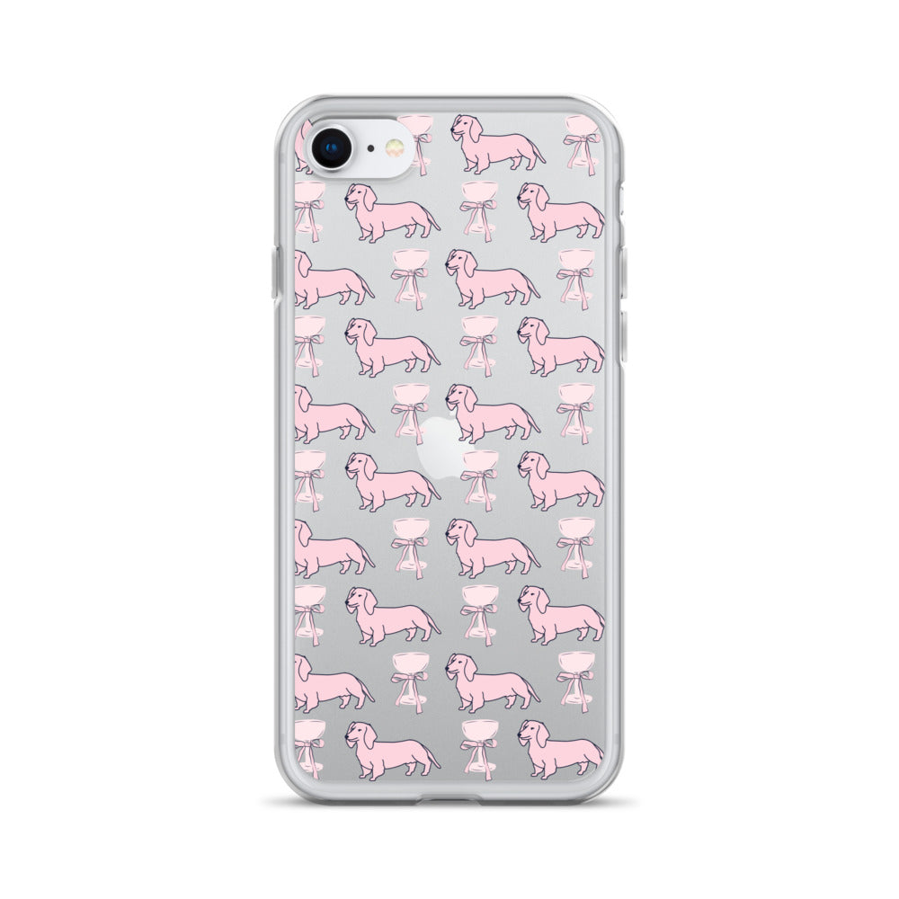 Puppies & Prosecco Pink Clear Case for iPhone®