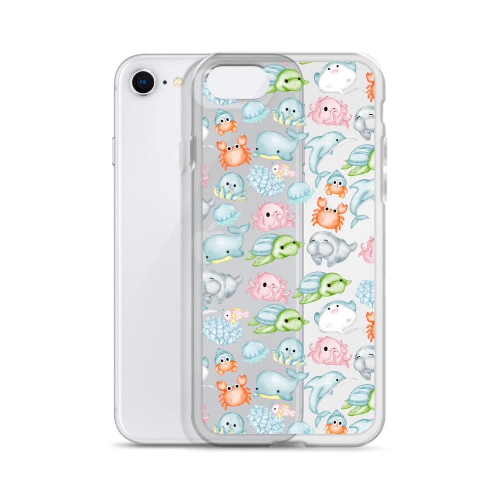 Under The Sea Animal Party Clear Case for iPhone®