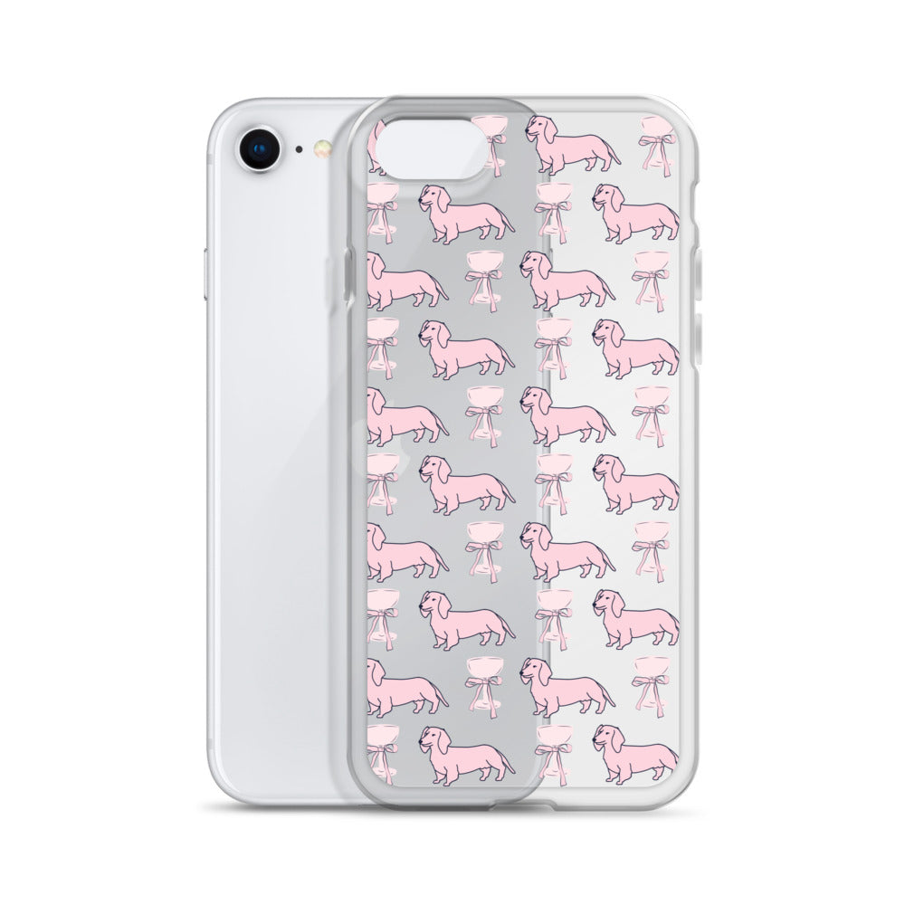 Puppies & Prosecco Pink Clear Case for iPhone®