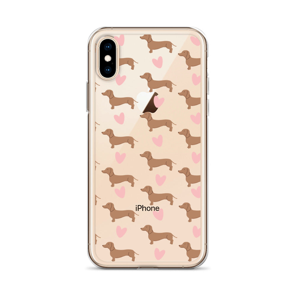 Dachshund Hearts Clear Case for iPhone®