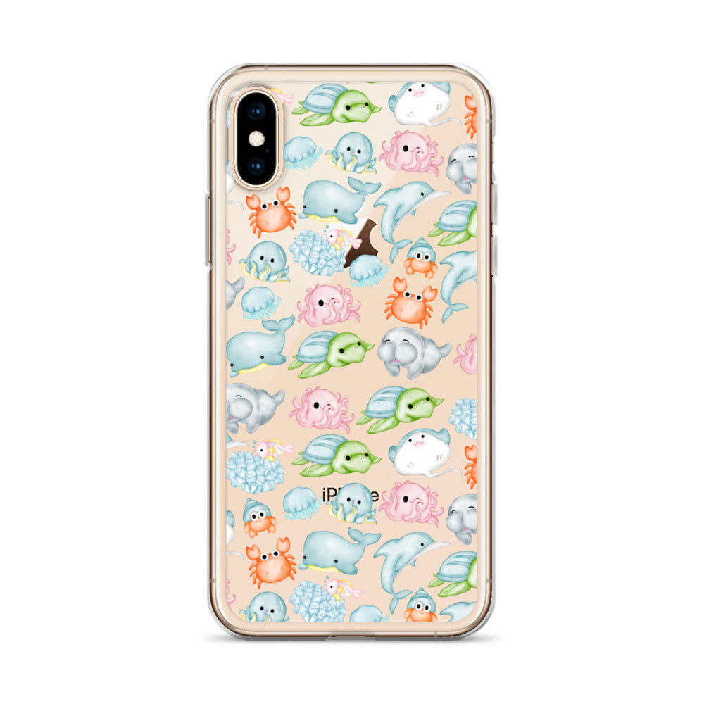 Under The Sea Animal Party Clear Case for iPhone®