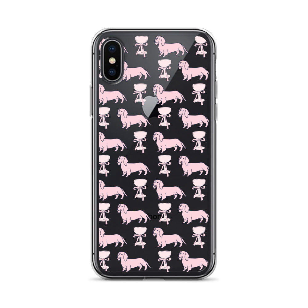 Puppies & Prosecco Pink Clear Case for iPhone®