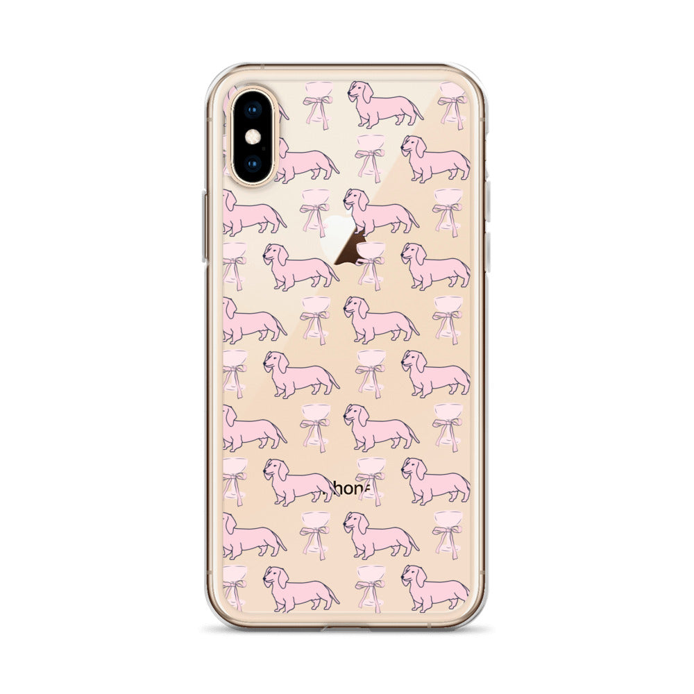 Puppies & Prosecco Pink Clear Case for iPhone®