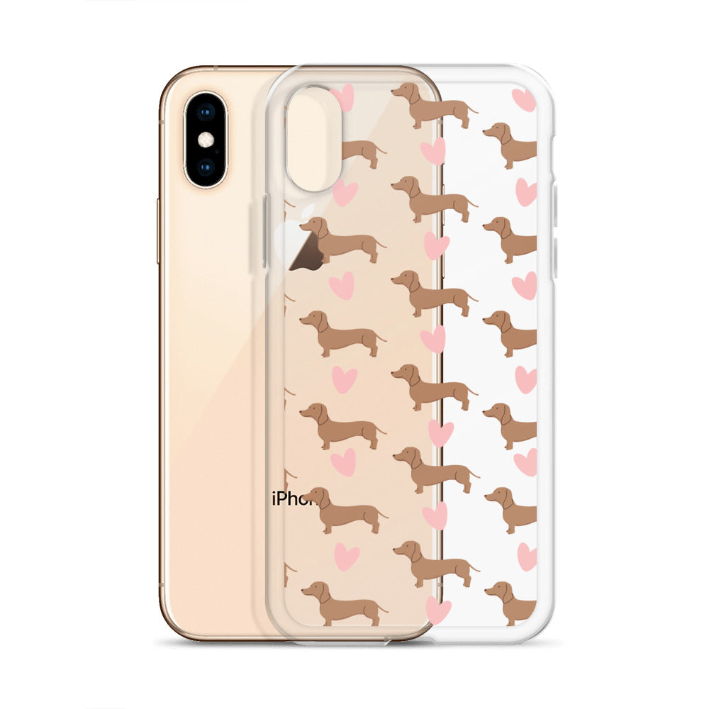 Dachshund Hearts Clear Case for iPhone®