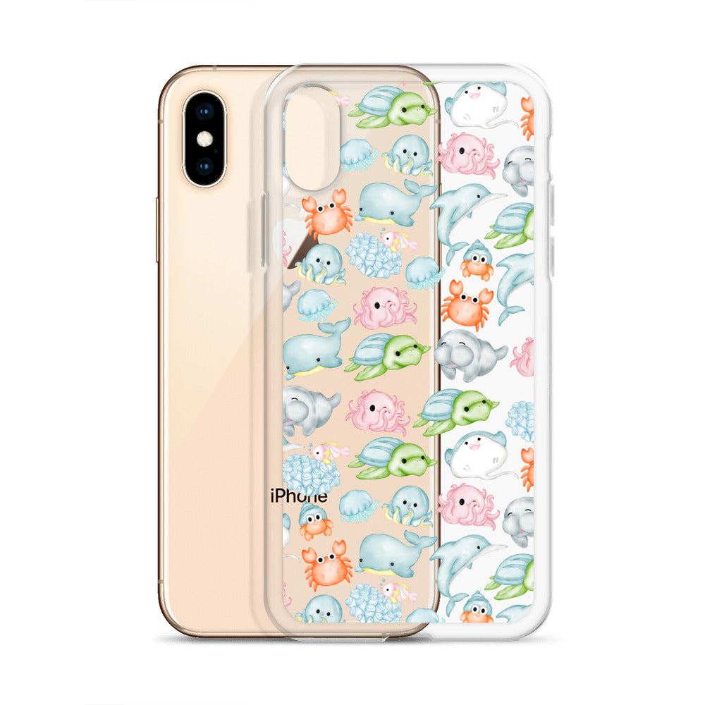 Under The Sea Animal Party Clear Case for iPhone®