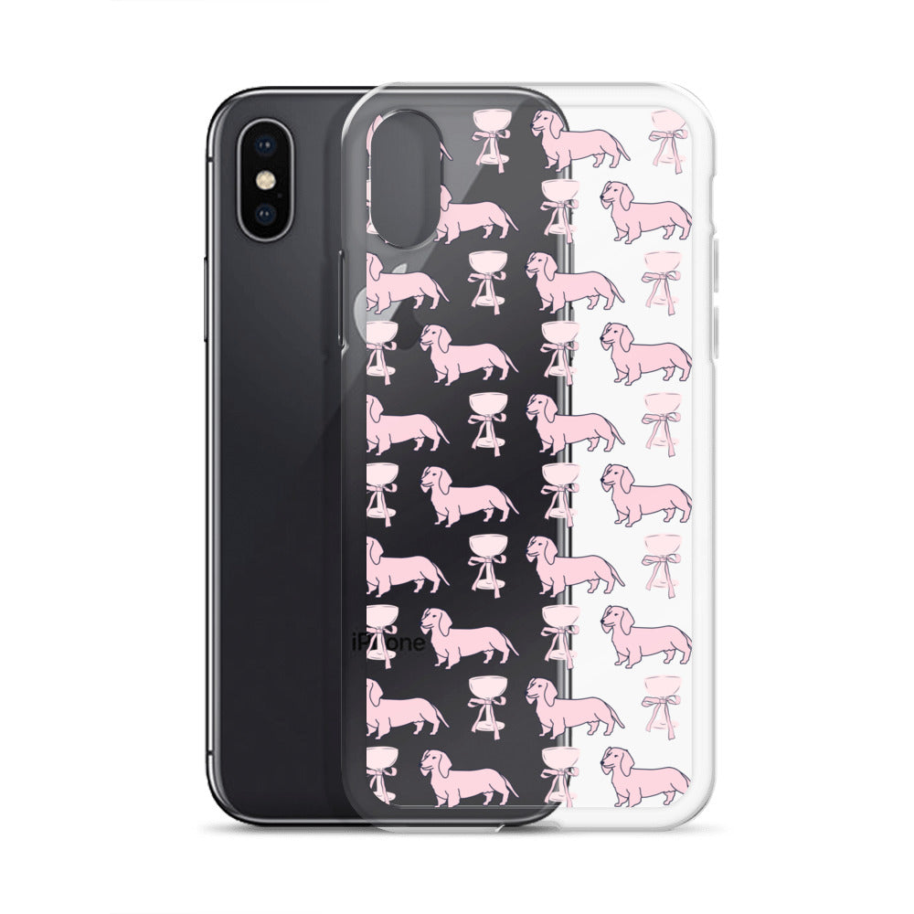 Puppies & Prosecco Pink Clear Case for iPhone®