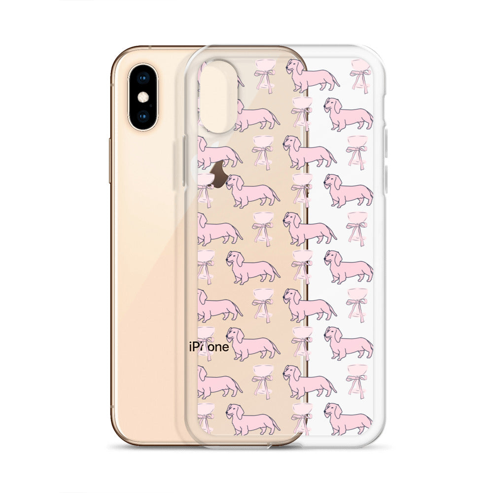 Puppies & Prosecco Pink Clear Case for iPhone®