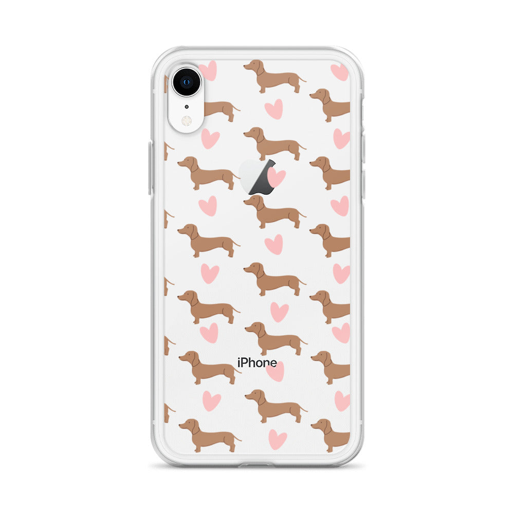 Dachshund Hearts Clear Case for iPhone®