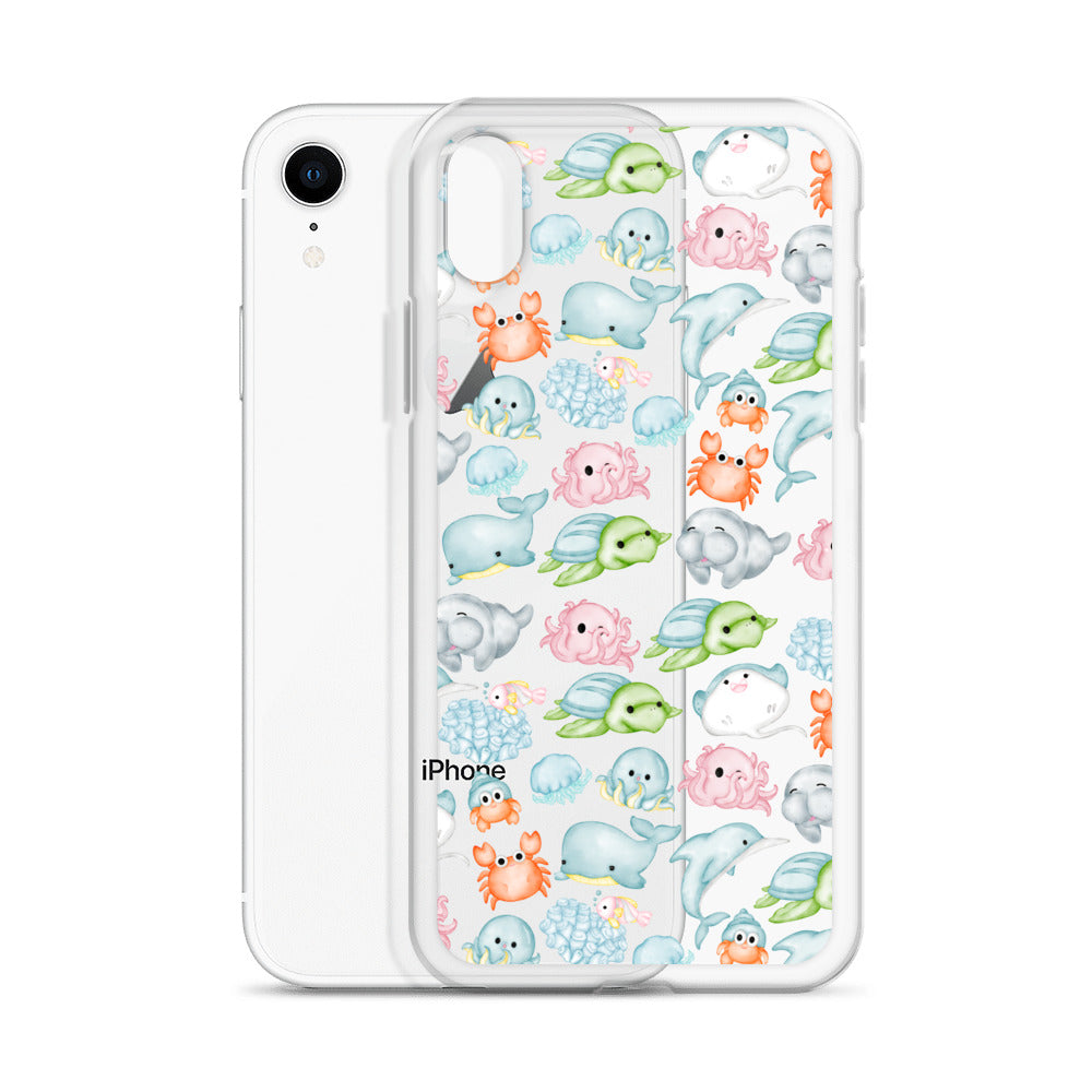 Under The Sea Animal Party Clear Case for iPhone®