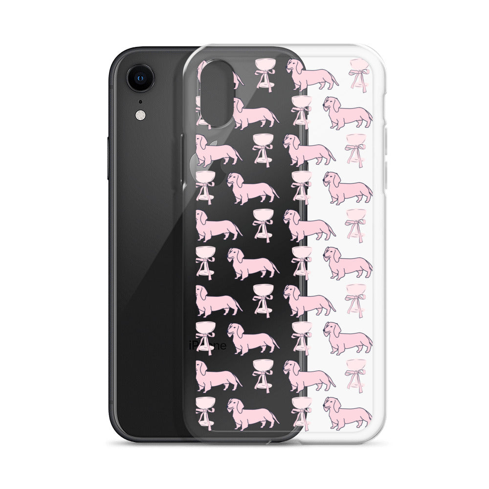 Puppies & Prosecco Pink Clear Case for iPhone®