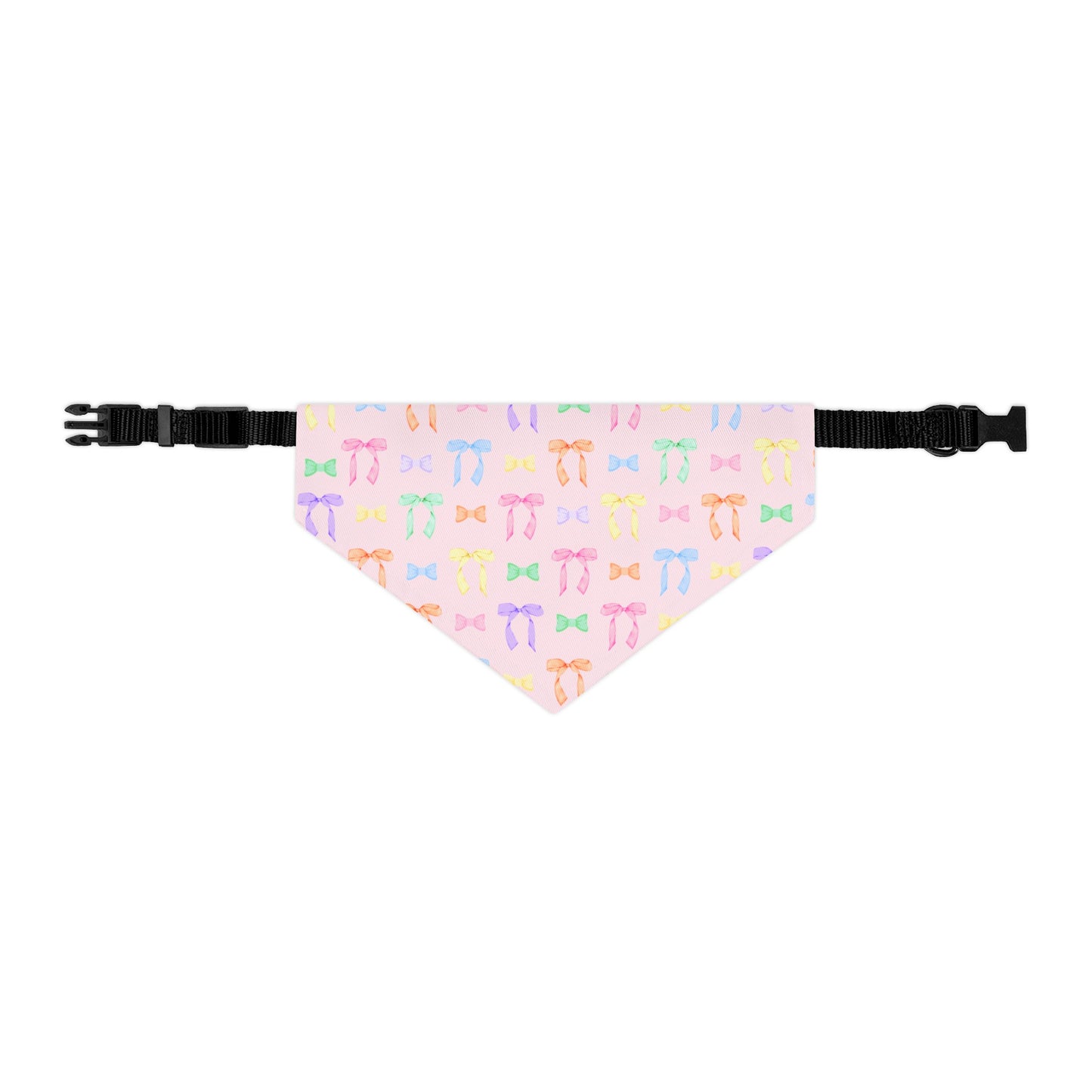 Pastel Bow Party Light Pink Collar Dog Bandana