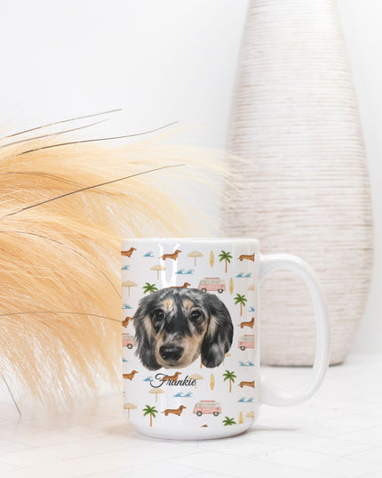 Coffe Mug - Beach Cruisin Wiener Dogs