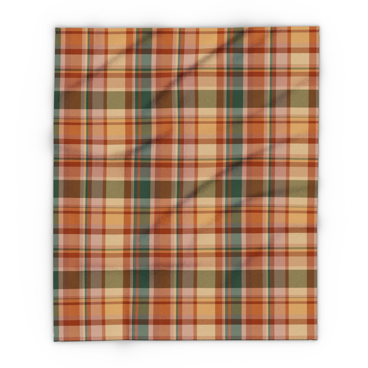 Warm Plaid Custom Minky Soft Blanket