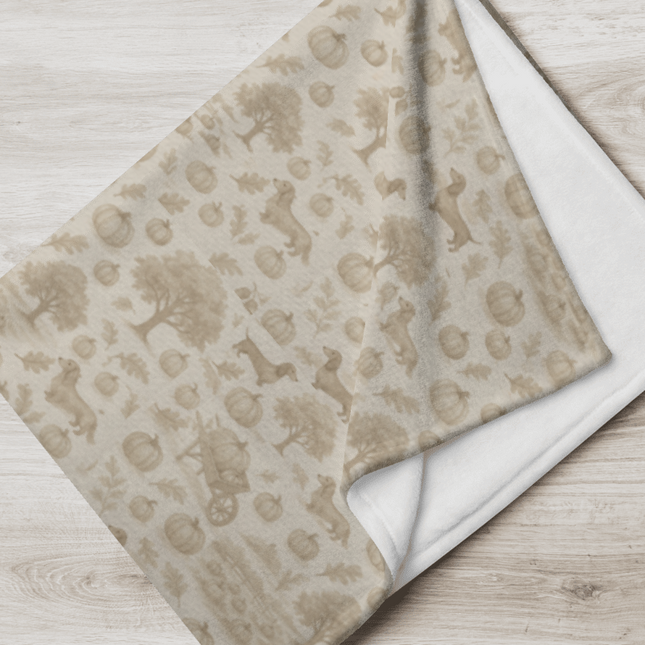Throw Blanket - Autumn Dachshund Toile