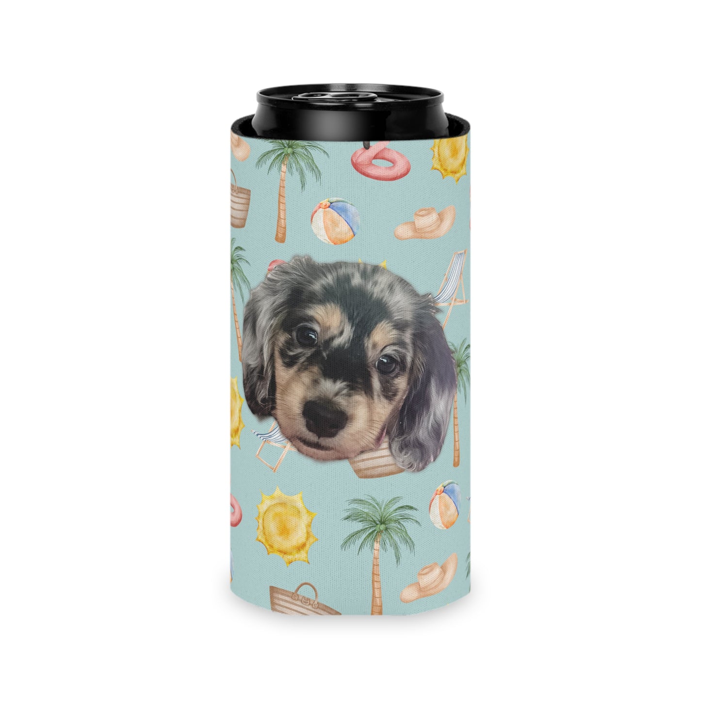 Beach Vacay Personalized Custom Can Cooler Coozie