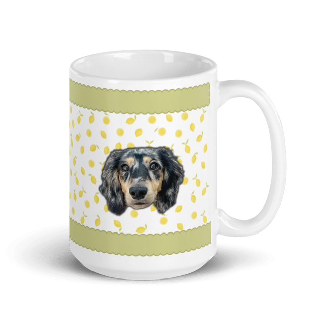 White Glossy Mug - Main Squeeze Lil Lemon Love