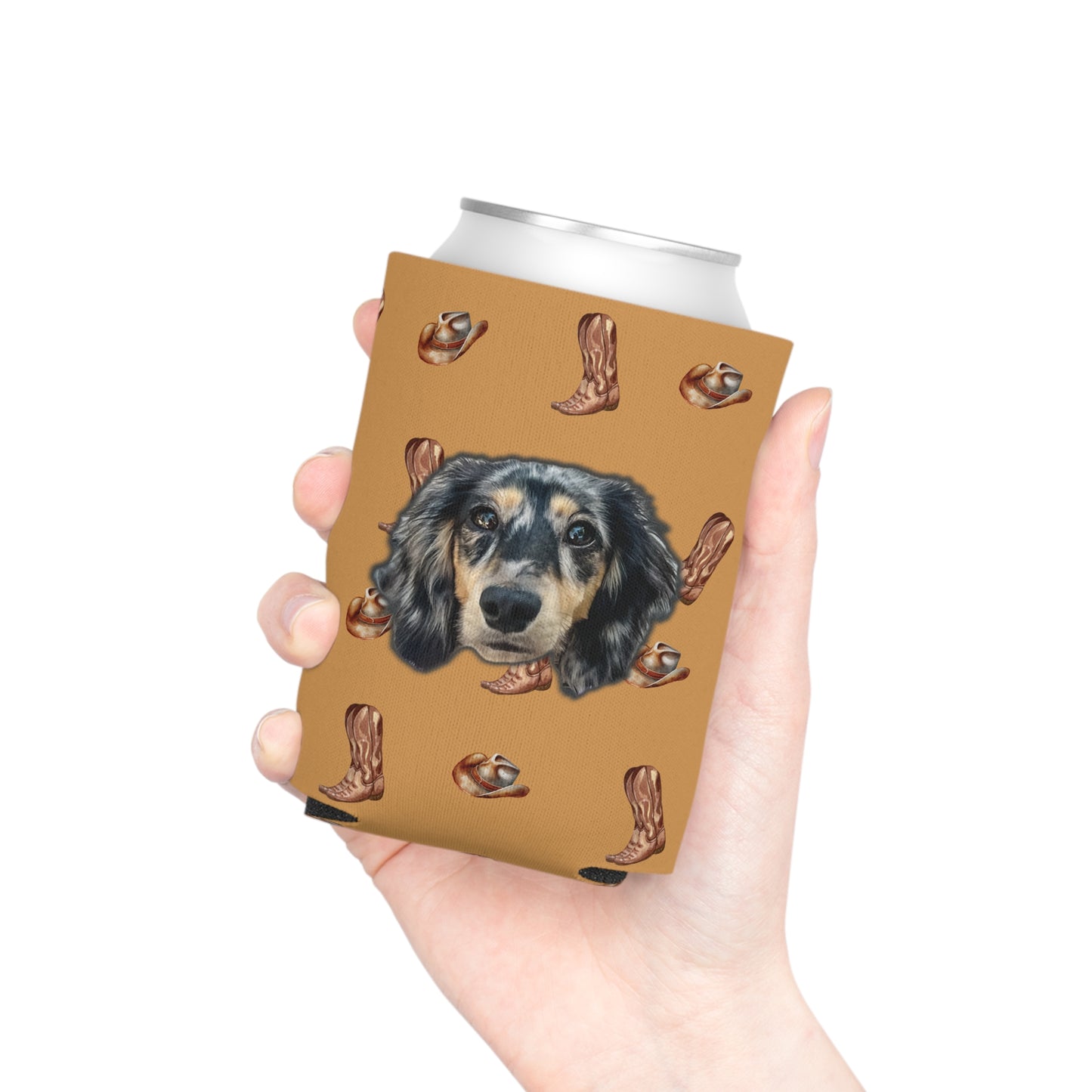 Western Woof Custom Can Cooler Koozie