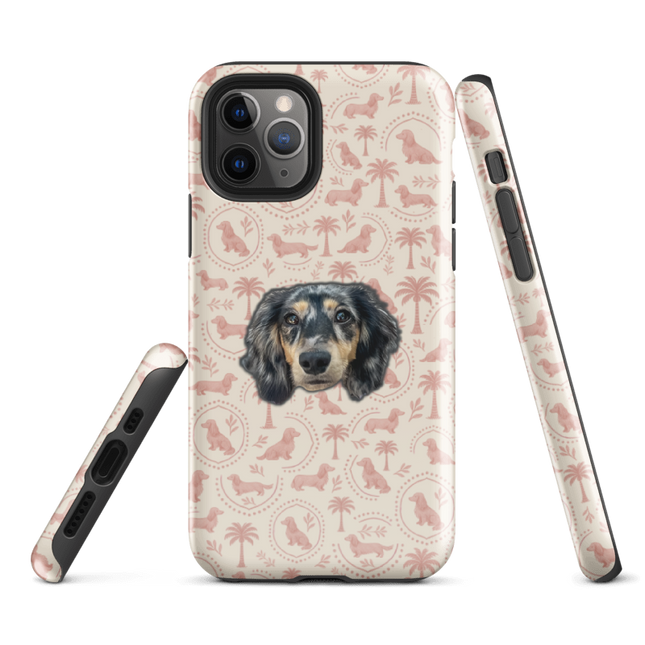 iPhone® Tough Case – Blush Doxie Tropic Toile