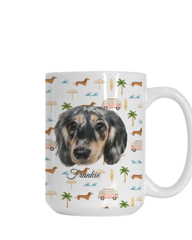 Coffe Mug - Beach Cruisin Wiener Dogs