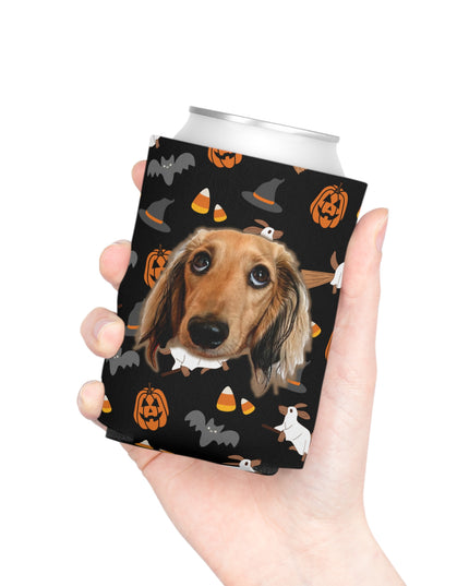 Happy Halloweenie Custom Can Cooler Koozie