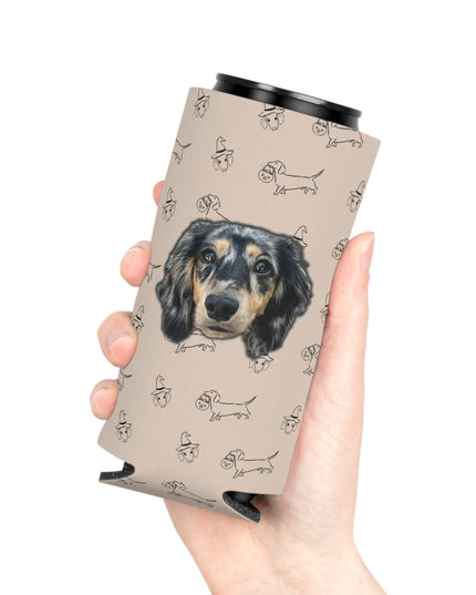 Dachshund Stroll Halloween Edition Custom Can Cooler Coozie