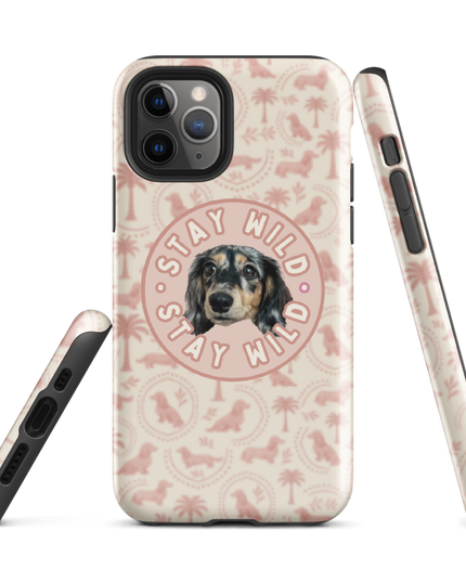 iPhone® Tough Case – Blush Doxie Tropic Toile