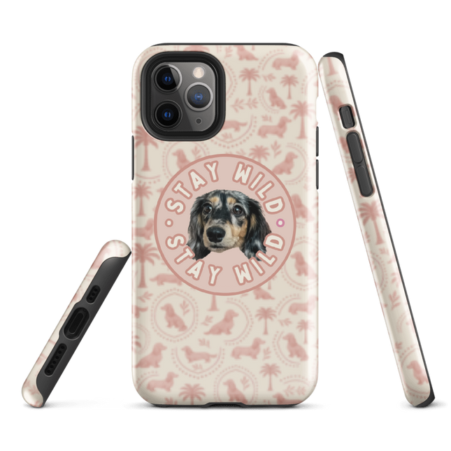 iPhone® Tough Case – Blush Doxie Tropic Toile