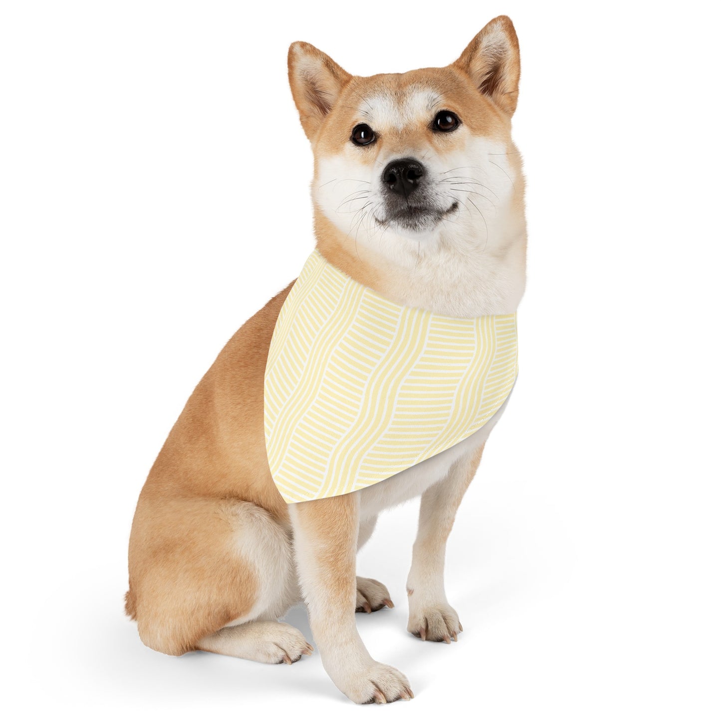 Lemon Lines Collar Bandana