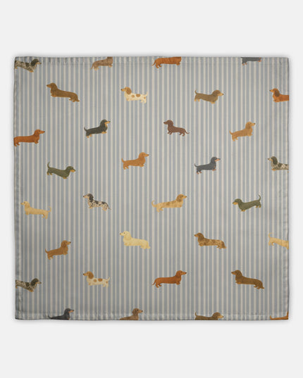 Hostess Towel -  Long-Haired & Short-Haired Dachshund Mix Print