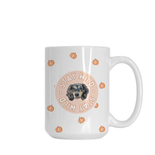 Petite Pumpkin Party White Glossy Custom Coffee Mug