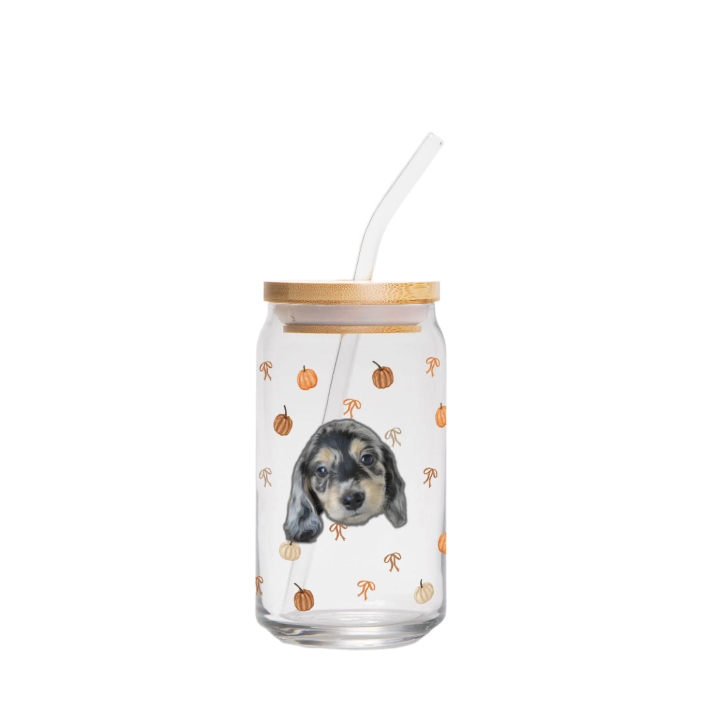 Autumn Coquette Custom Can-Shaped Glass