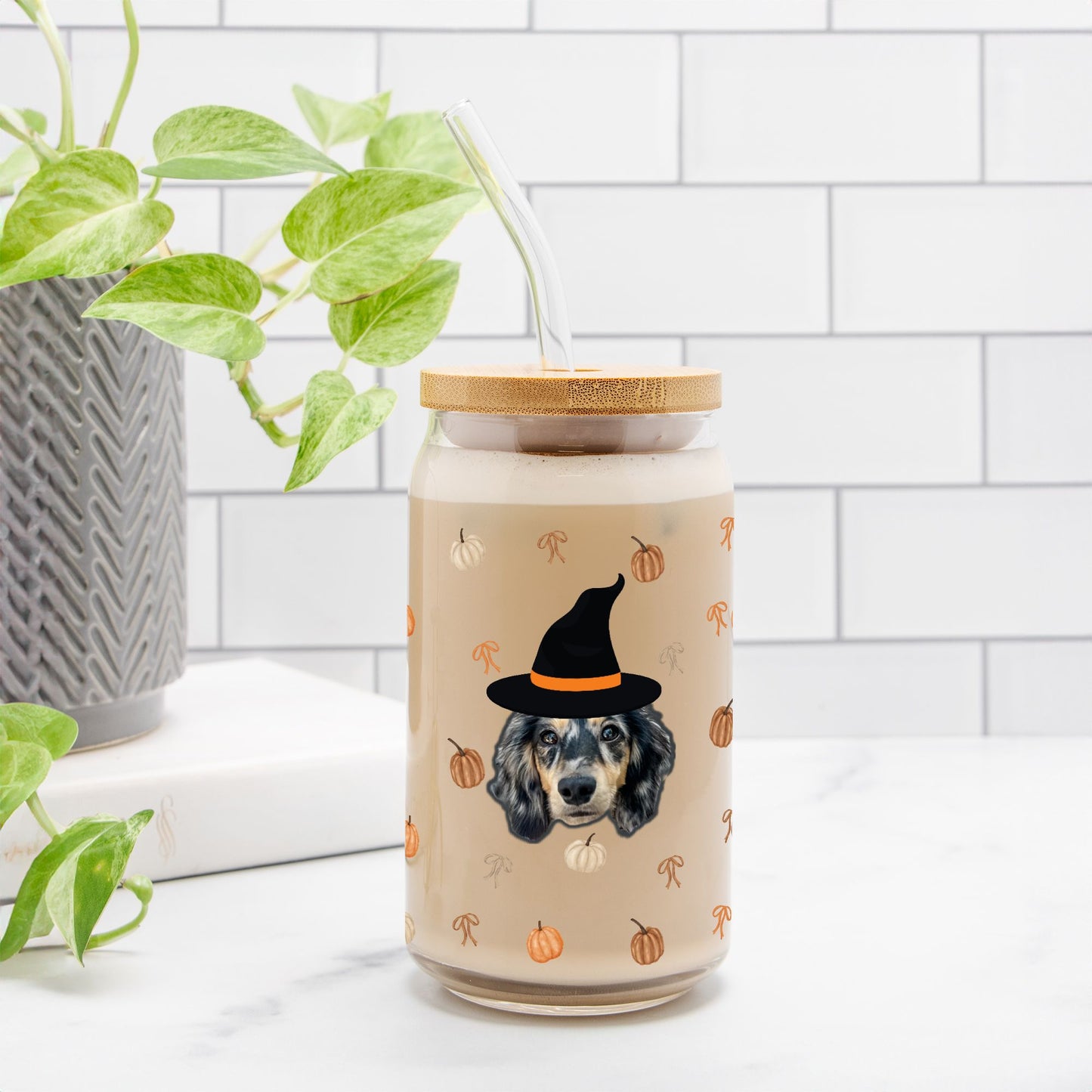 Autumn Coquette Custom Can-Shaped Glass