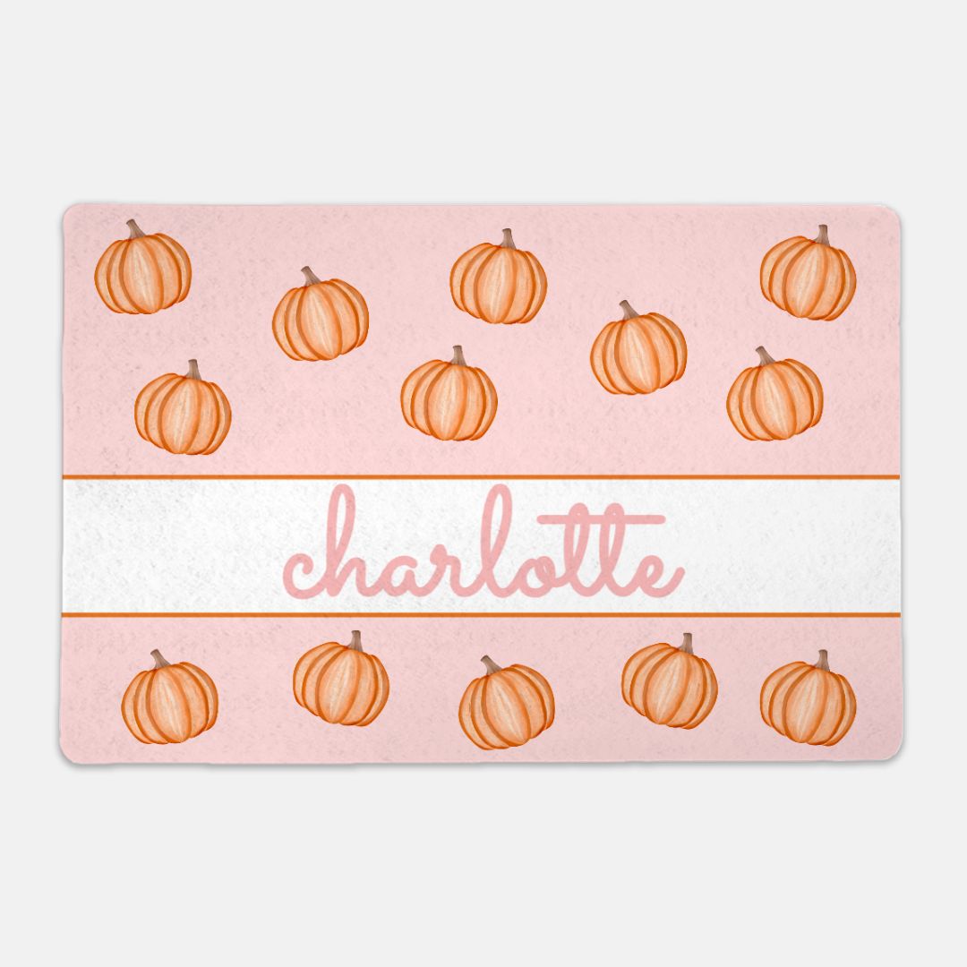 Pumpkin Patch Party Pet Food Mat (12x18)