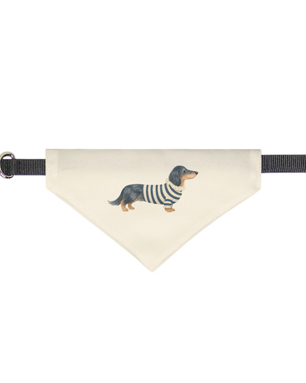 On Collar Pet Bandana  - Dachshund in Designer