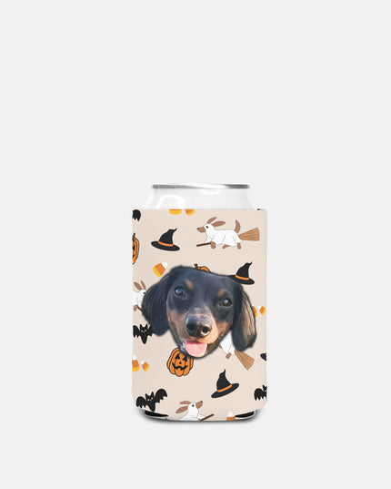 Happy Halloweenie Custom Can Cooler Koozie