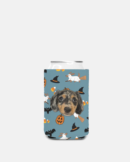 Happy Halloweenie Custom Can Cooler Koozie
