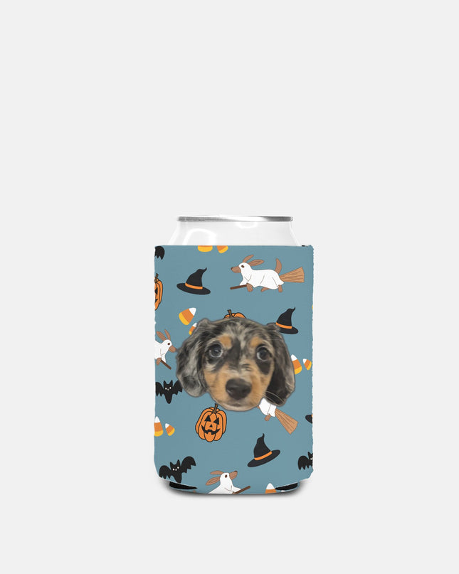 Happy Halloweenie Custom Can Cooler Koozie