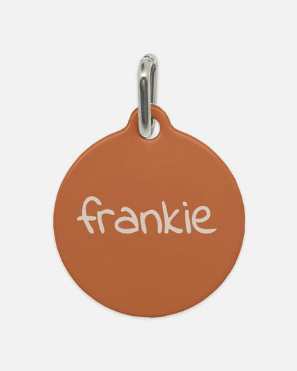 Dachshund Stroll Halloween Edition Custom Round Metal Pet Tag