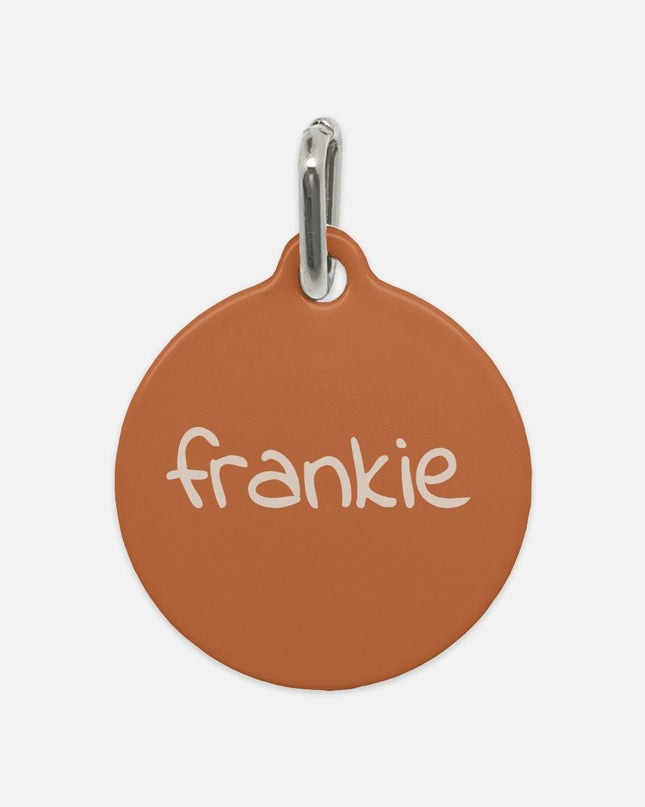 Dachshund Stroll Halloween Edition Custom Round Metal Pet Tag