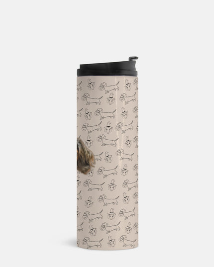 Dachshund Stroll Halloween Edition Custom 16 oz Thermal Tumbler