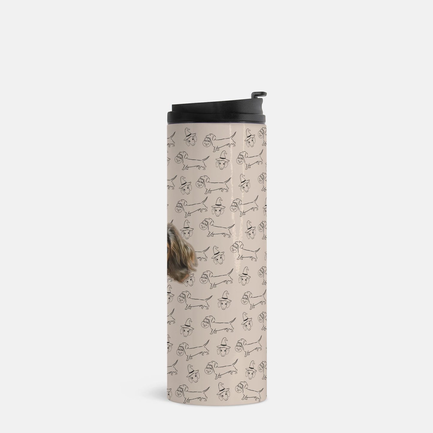 Dachshund Stroll Halloween Edition Custom 16 oz Thermal Tumbler