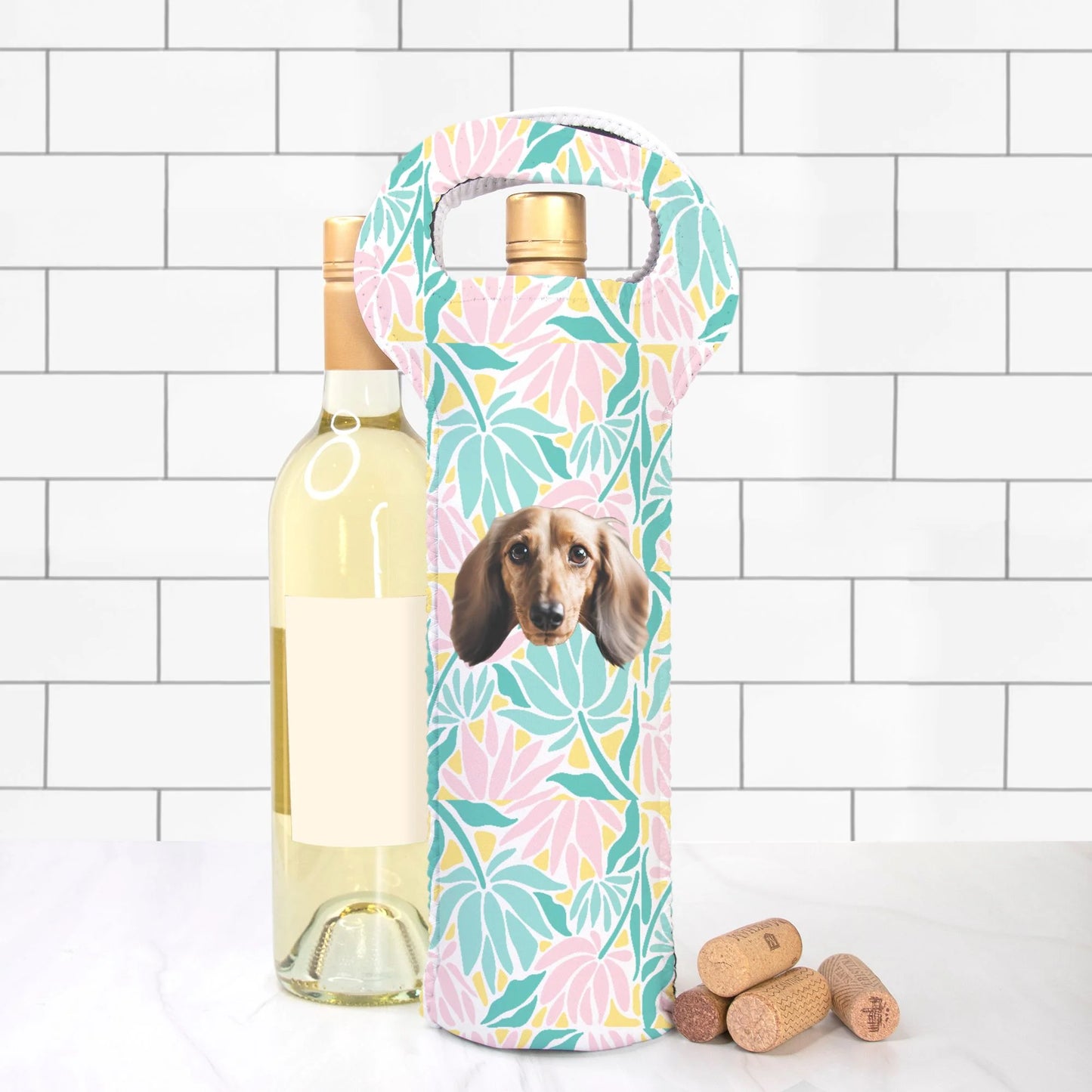 Take Me Tropical Personalized Custom Wine Tote