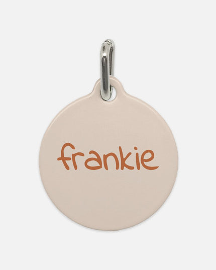 Dachshund Stroll Halloween Edition Custom Round Metal Pet Tag
