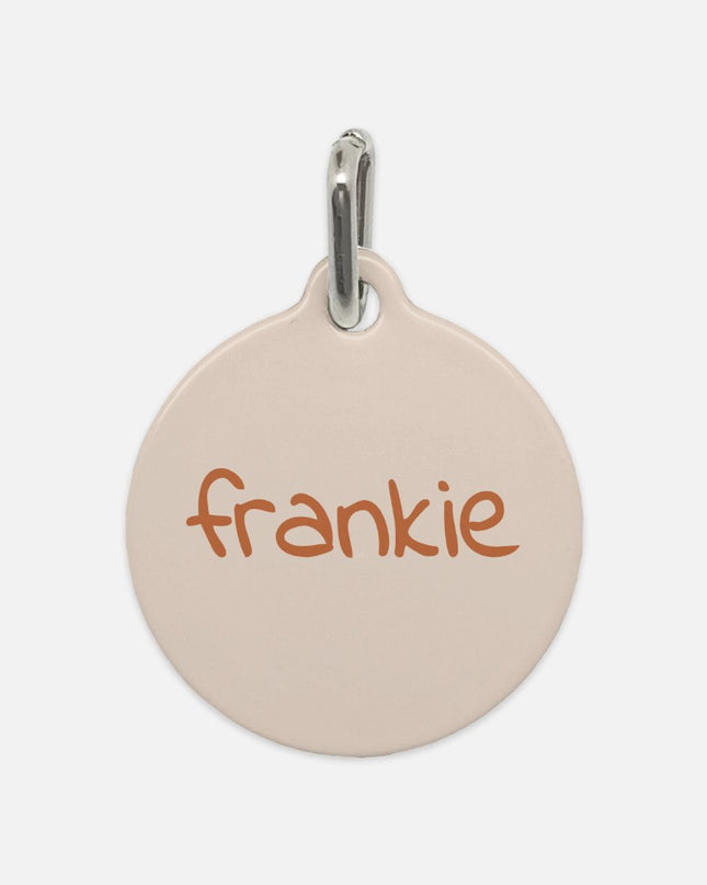 Dachshund Stroll Halloween Edition Custom Round Metal Pet Tag