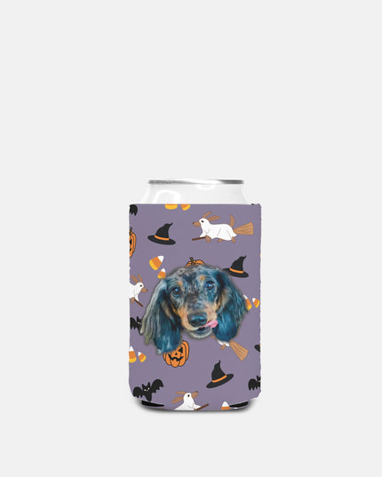 Happy Halloweenie Custom Can Cooler Koozie