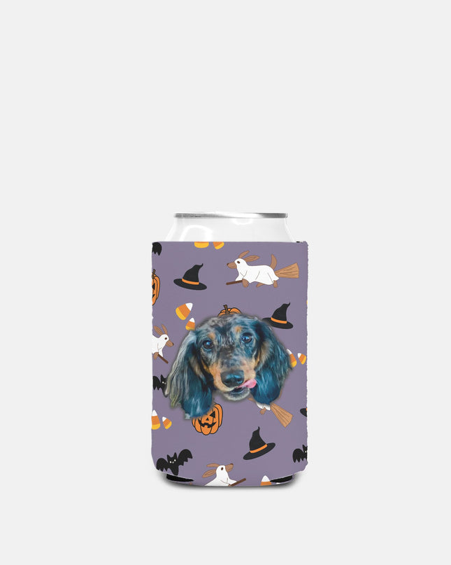 Happy Halloweenie Custom Can Cooler Koozie