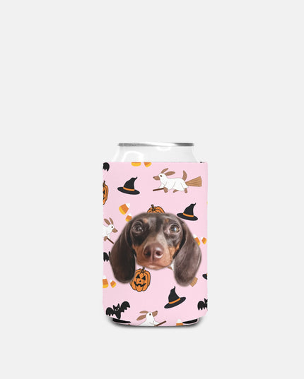 Happy Halloweenie Custom Can Cooler Koozie